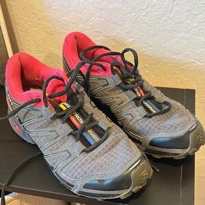 Salomon Trail Running Shoes - Gray and Pink